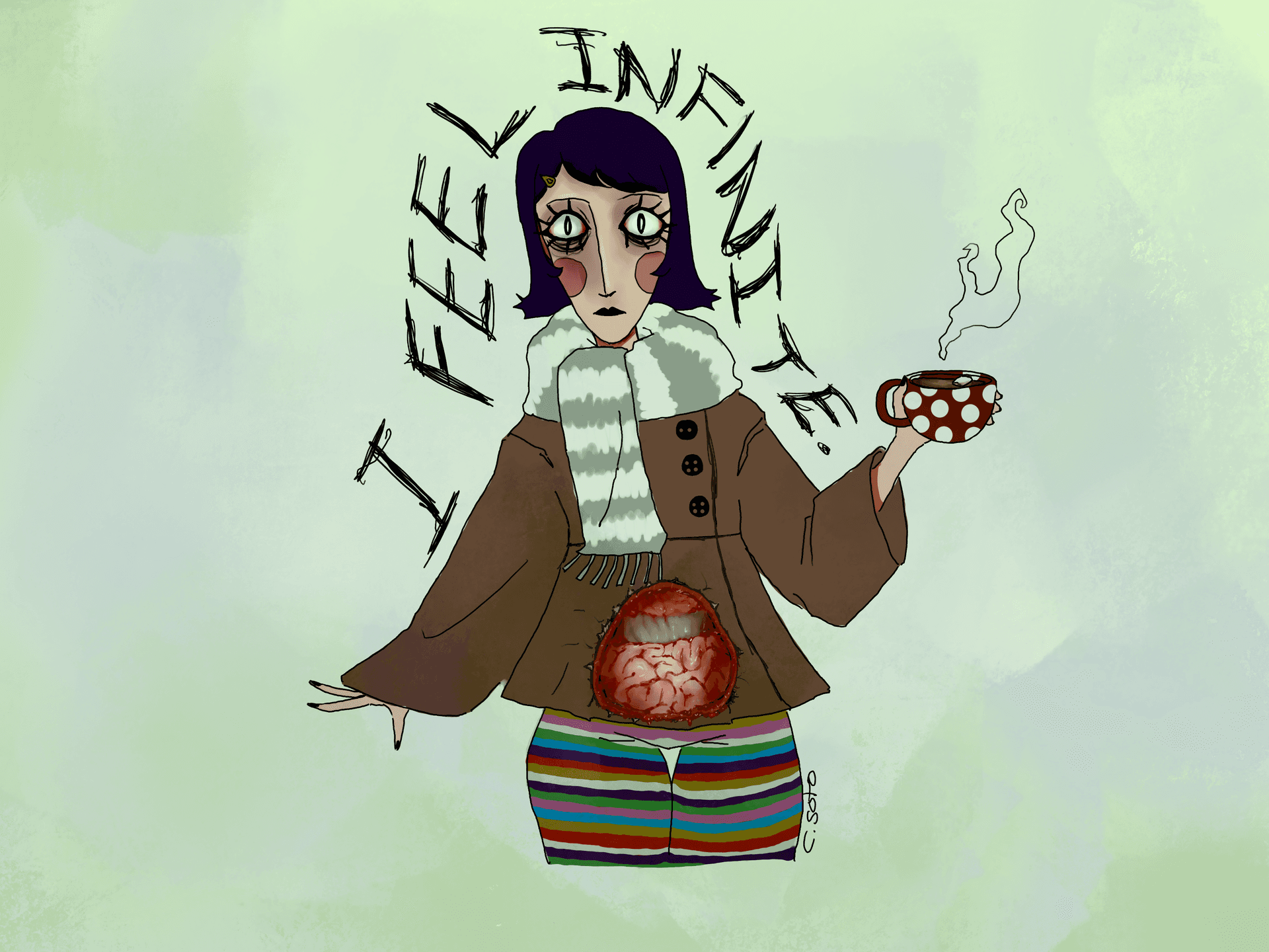 I feel infinite, Digital illustration — Carlota Soto